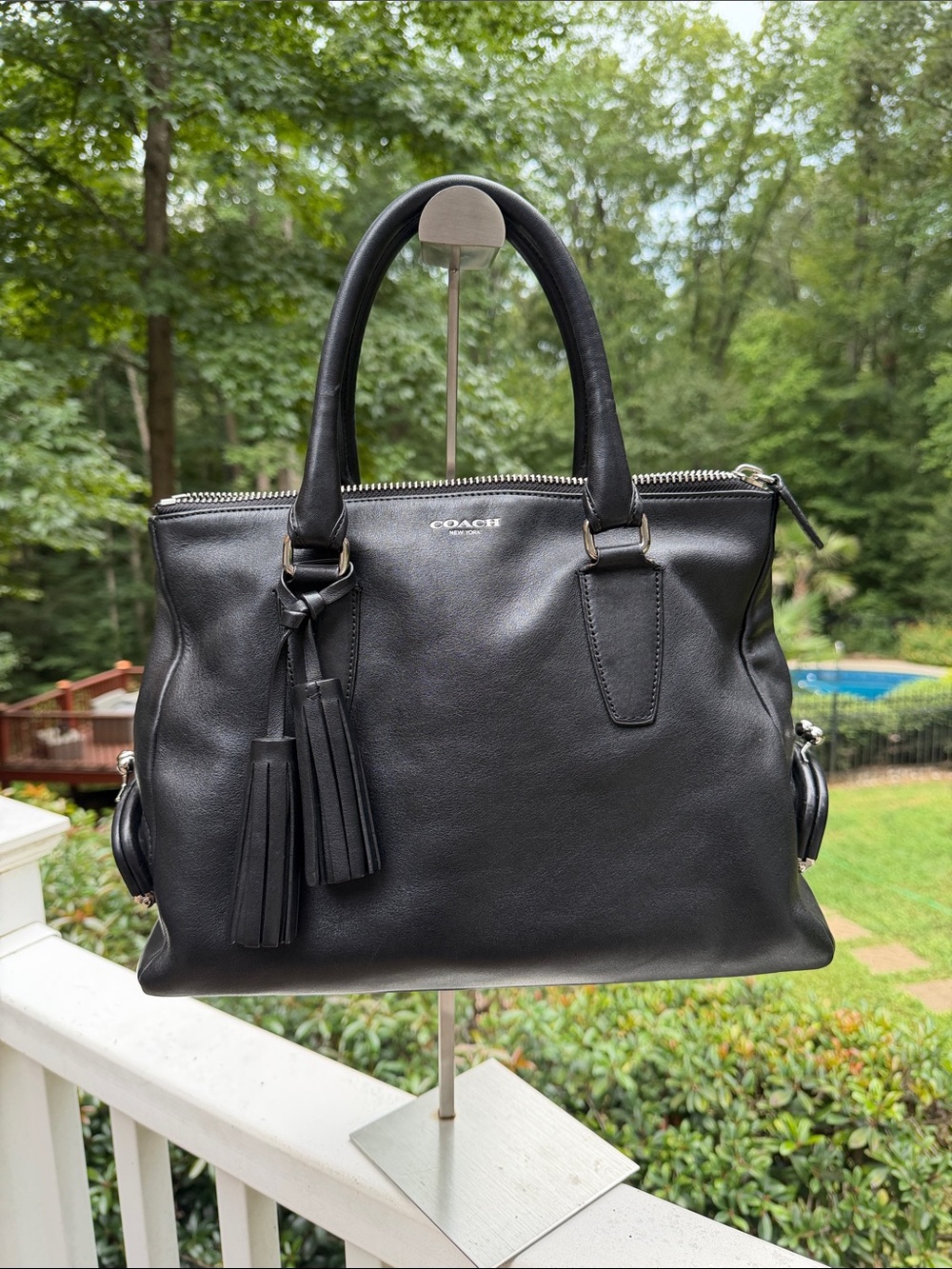 Coach Legacy Archival Top Zip Satchel / Double Kisslock Bag - Picture 12 of 17